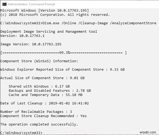 How to View and Clean Component Store on Windows 10