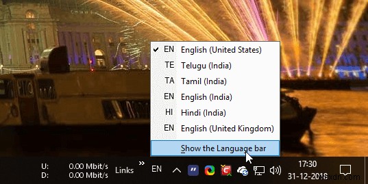 How to Show or Hide Input Indicator and Language Bar in Windows 10