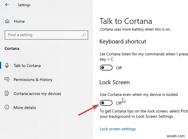How to Disable Cortana on Lock Screen in Windows 10