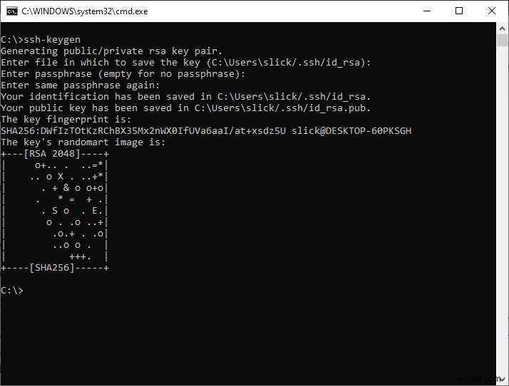 How to Generate SSH Public/Private Keys on Windows