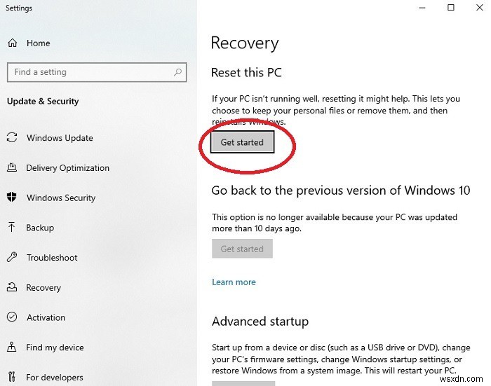 Using The Windows 10 Factory Reset Cloud Option