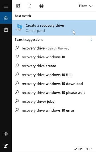 How to Create a Windows 10 Recovery Drive