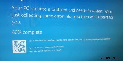 How to Fix the “Driver Power State Failure” Error in Windows 10