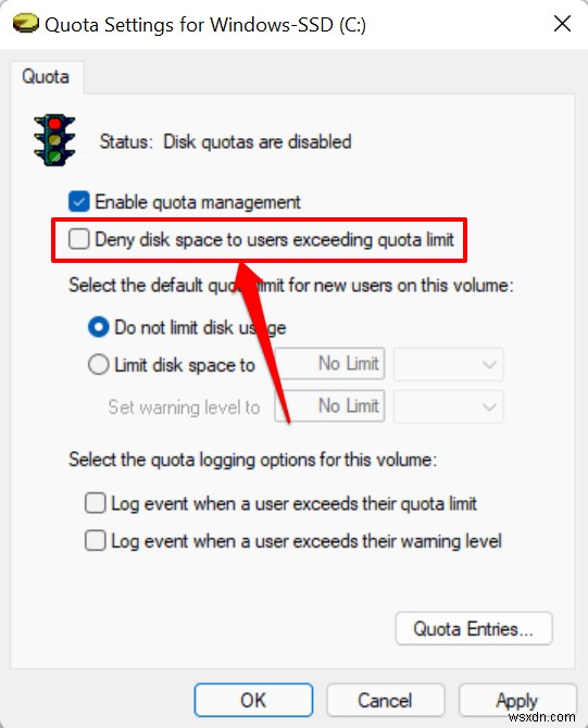 How to Set Disk Quotas for Users in Windows 11