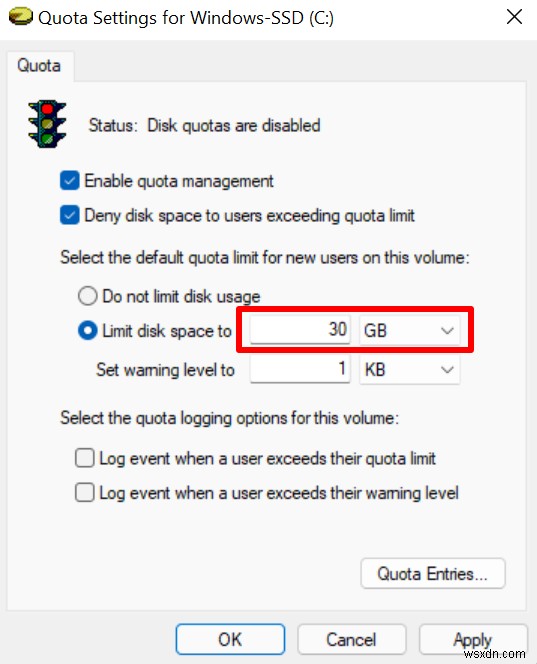 How to Set Disk Quotas for Users in Windows 11