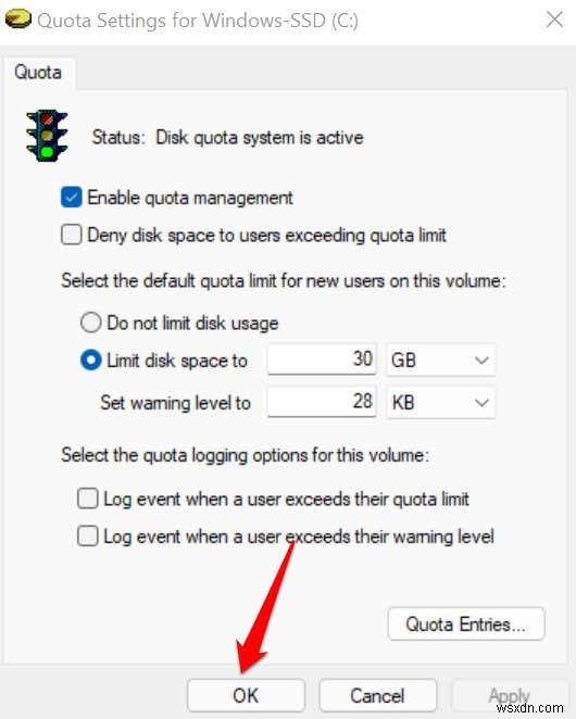 How to Set Disk Quotas for Users in Windows 11