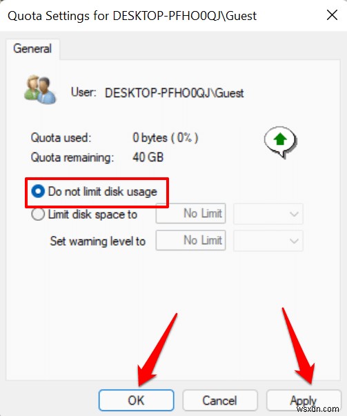 How to Set Disk Quotas for Users in Windows 11