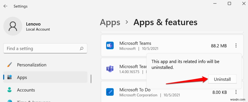 How to Uninstall Apps on Windows 11