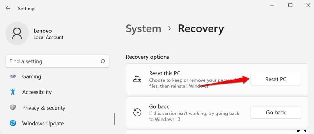 How to Factory Reset Windows 11