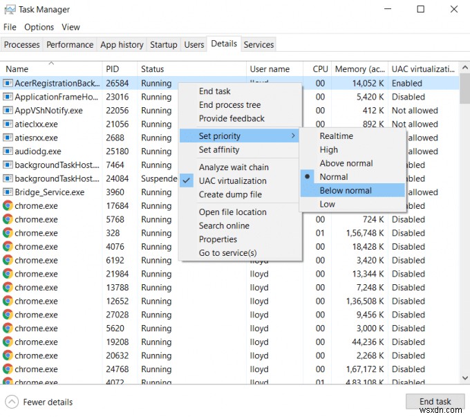 How to Set Process Priority in Task Manager on Windows 10