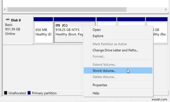 How To Create a Partition From Windows Drive Free Space
