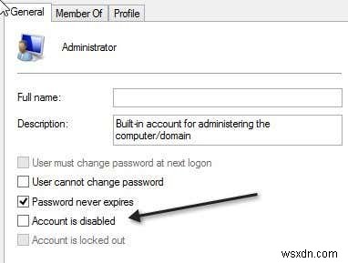 Log on as Administrator in Windows 10