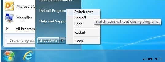 Windows 7 Switch User Disabled or Greyed Out?