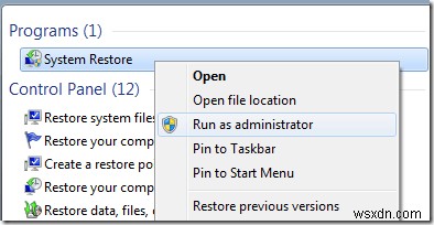 Windows Features On or Off Dialog is Empty in Windows 7 or Vista