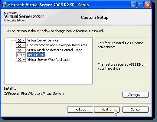 Attach a VHD File in Windows XP