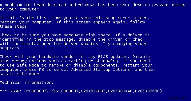 A Problem Has Been Detected and Windows Has Been Shutdown to Prevent Damages to Your Computer
