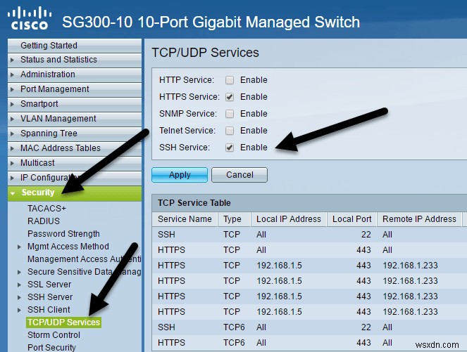 How to Enable SSH Access for Cisco SG300 Switches