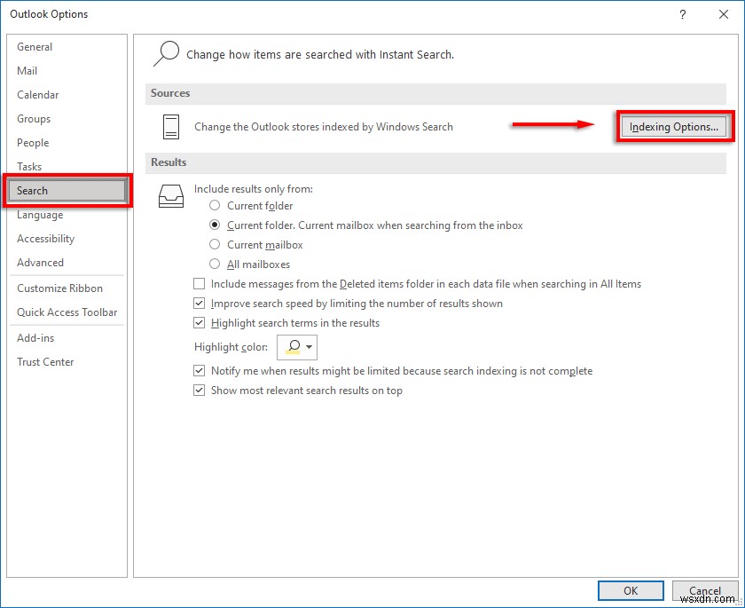 How to Fix Outlook Search Not Working