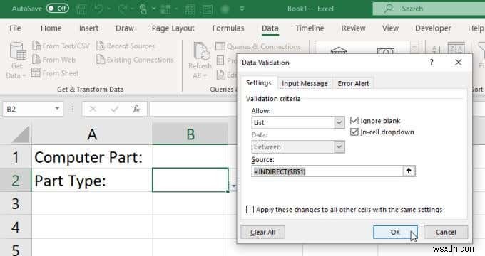 How to Create Multiple Linked Drop Down Lists in Excel