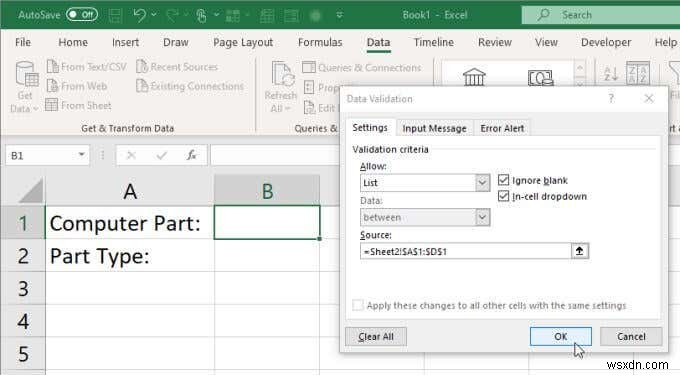 How to Create Multiple Linked Drop Down Lists in Excel