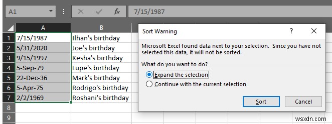 How to Sort by Date in Excel