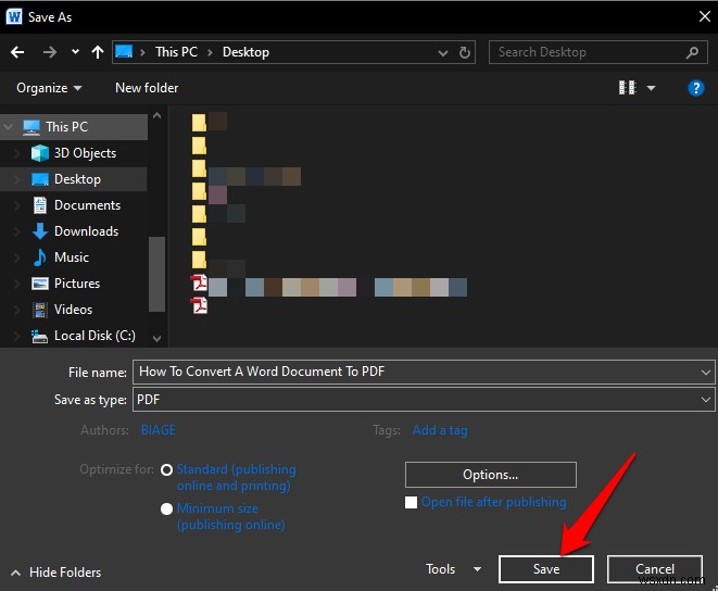 How to Convert a Word Document to PDF