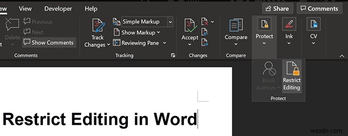How to Restrict Editing on Word Documents