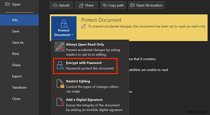 How to Restrict Editing on Word Documents