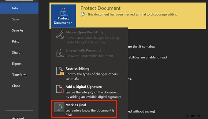 How to Restrict Editing on Word Documents