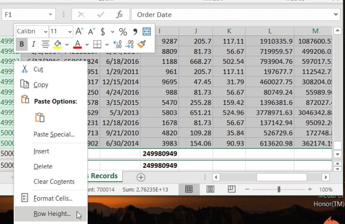 How To Fix a Row In Excel