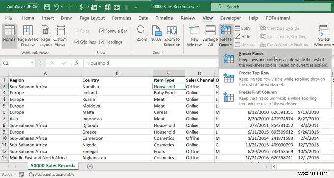 How To Fix a Row In Excel