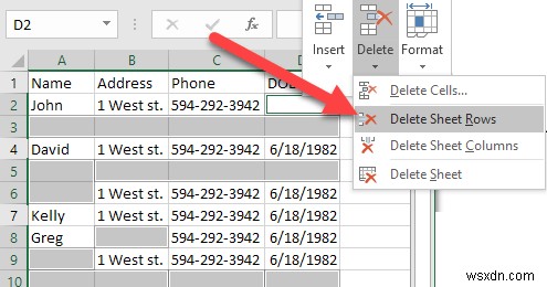 How to Delete Blank Lines in Excel