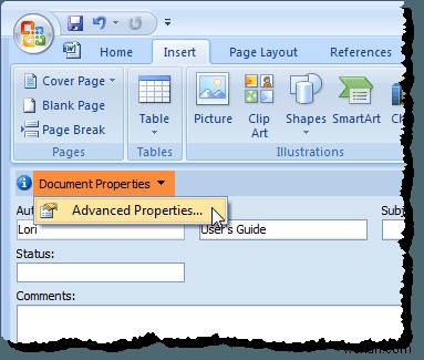 Viewing and Inserting the Date a Document was Last Modified in a Word Document
