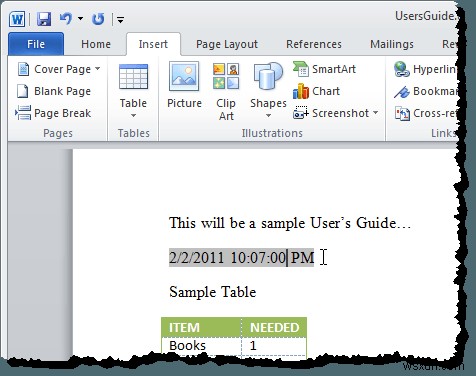 Viewing and Inserting the Date a Document was Last Modified in a Word Document