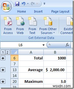 Group Rows and Columns in an Excel Worksheet