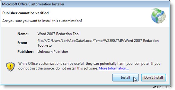 Hide Confidential Data in a Word 2007/2010 Document