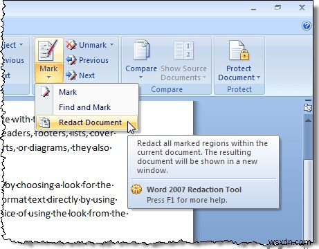 Hide Confidential Data in a Word 2007/2010 Document