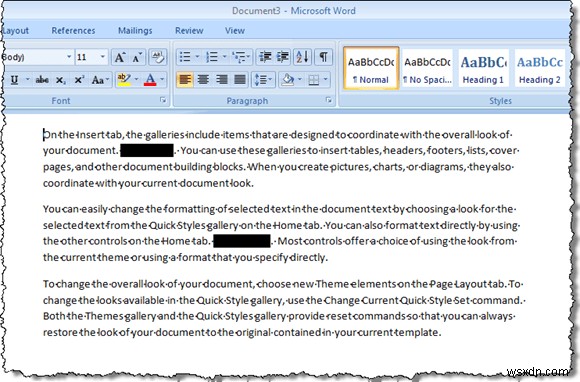 Hide Confidential Data in a Word 2007/2010 Document