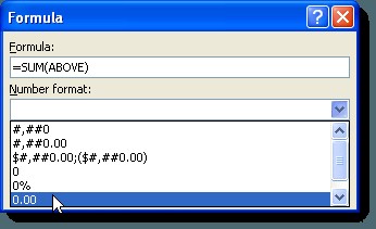 Sum a Table Column in Word