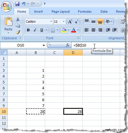 Preserve Cell References when Copying a Formula in Excel