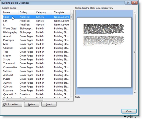 Use Spike to Cut and Paste Multiple Text Items in Word
