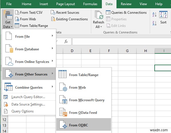 Connecting Excel to MySQL