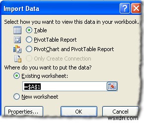 Connecting Excel to MySQL