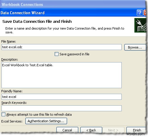 Connecting Excel to MySQL