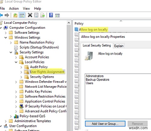 The Sign-in Method Isn’t Allowed to Logon Windows