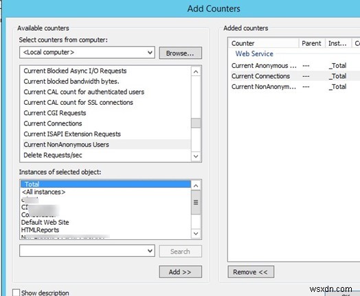 How to See Number of Active User Sessions on IIS site?