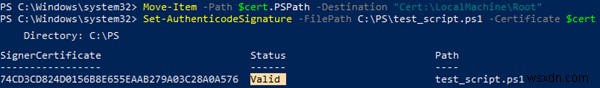 How to Sign a PowerShell Script (PS1) with a Code Signing Certificate?