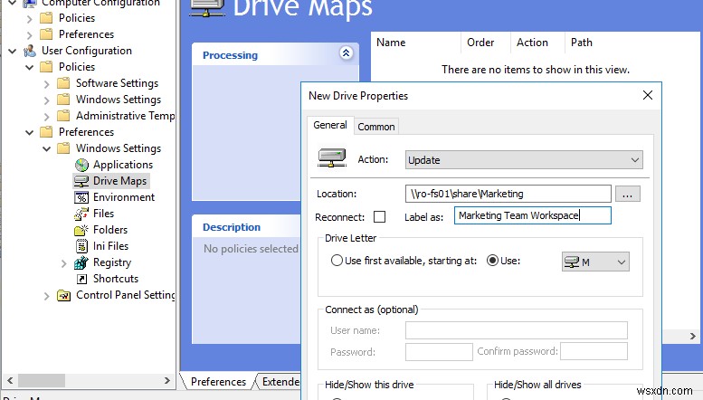 How to Map Network Drives (Shared Folders) with Group Policy?