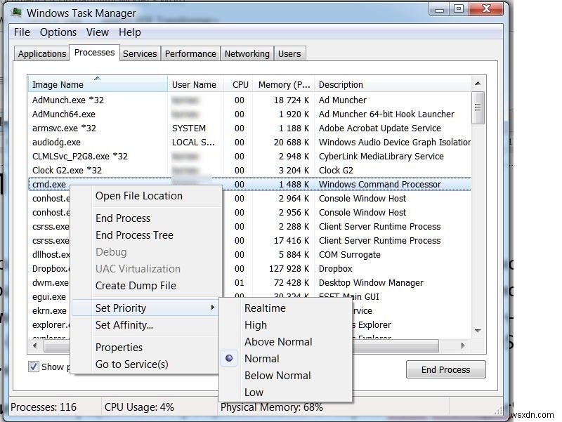Process Priority Management in Windows