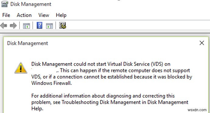Unable to Start or Connect to Virtual Disk Service in Disk Management